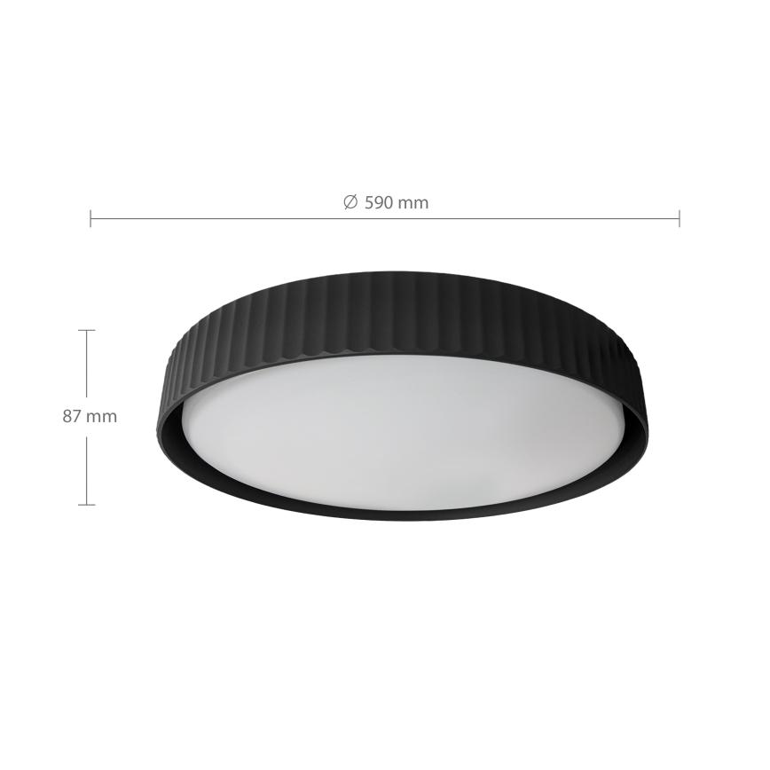 Brilagi - Regulējams LED griestu lukturis LUCIA LED/60W/230V 3000-6500K diam. 59 cm melns + tālvadības pults