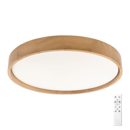 Brilagi - LED aptumšojama griestu lampa MANAROLA REMOTE LED/36W/230V 3000-6500K Ø 51 cm ozols + ar tālvadības pulti