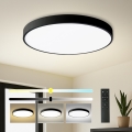 Brilagi - LED dimmējams griestu gaismeklis POOL SMART LED/100W/230V 3000-6000K Ø 80 cm Wi-Fi Tuya melns + tālvadības pults