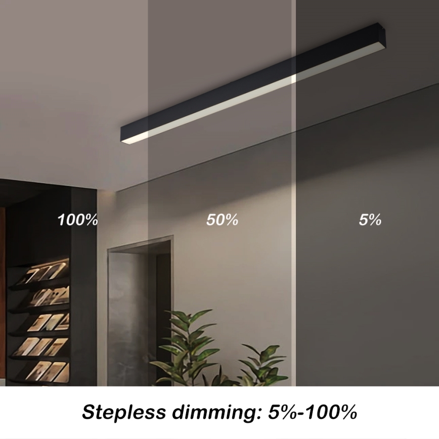 Brilagi - LED Aptumšojams griestu gaismeklis SLEEKLINE SMART LED/40W/230V 3000-6000K Wi-Fi Tuya melna + tālvadības pults