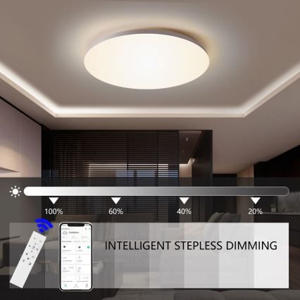 Brilagi - dimējams LED griestu gaismeklis SMART LED/36W/230V Ø 48 cm 3000-6000K Wi-Fi Tuya Beacon + tālvadības pults
