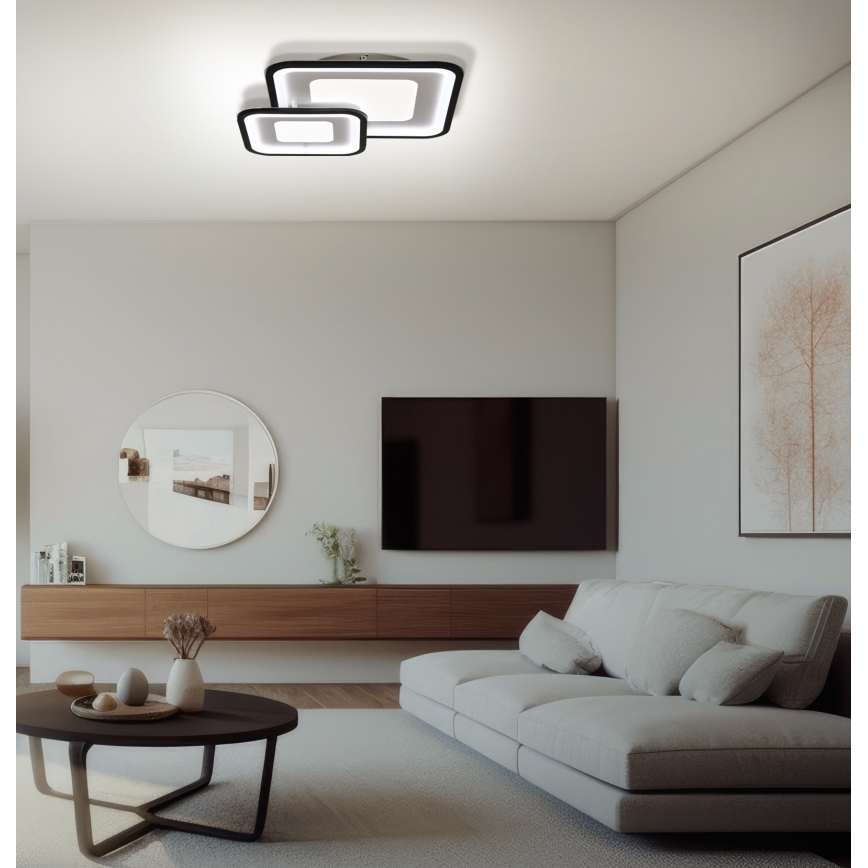 Brilagi - LED dimmējams griestu gaismeklis TANDORA LED/49W/230V 50x50 cm 3000-6000K + ar tālvadības pulti
