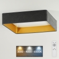 Brilagi - LED dimmējams griestu gaismeklis VELVET SQUARE LED/24W/230V 43x43 cm 3000/4000/6500K + tālvadības pults brūns