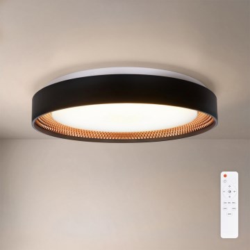 Brilagi - LED dimmējams griestu gaismeklis WALDO LED/48W/230V 3000–6500K Ø 40 cm melns/zelta + tālvadības pults