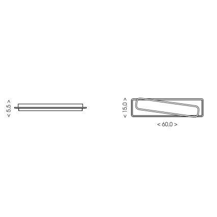 Brilagi - regulējams LED griestu gaismeklis OUTLINE LED/52W/230V 3000-6000K 15x60 cm balts/melns + tālvadības pults