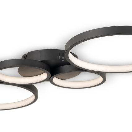 Brilagi - regulējams LED griestu gaismeklis RINGO LED/34W/230V 3000-6000K 28x78 cm melns + tālvadība