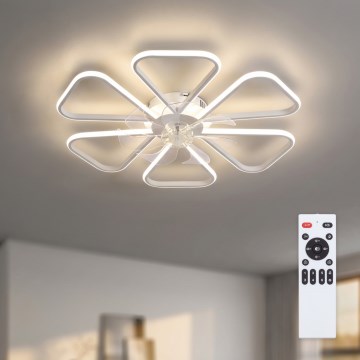 Brilagi - LED dimmējams griestu ventilators LED/38W/230V 3000-6500K pr. 76 cm balts + tālvadība