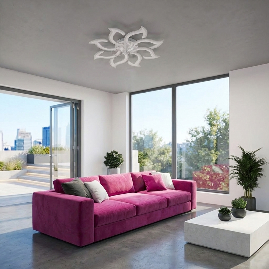 Brilagi - LED aptumšojams griestu ventilators LED/44W/230V Ø 90 cm balts + tālvadības pults