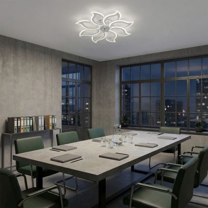 Brilagi - LED aptumšojams griestu ventilators LED/44W/230V Ø 90 cm balts + tālvadības pults