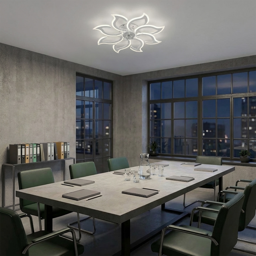 Brilagi - LED aptumšojams griestu ventilators LED/44W/230V Ø 90 cm balts + tālvadības pults