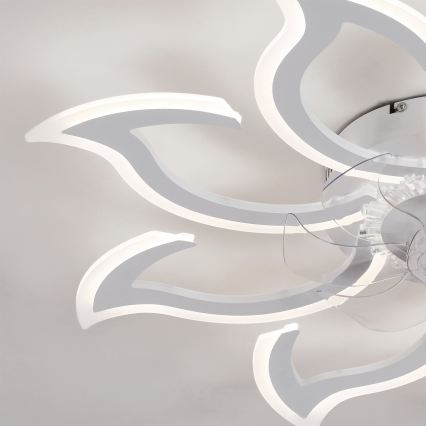 Brilagi - LED aptumšojams griestu ventilators LED/44W/230V Ø 90 cm balts + tālvadības pults