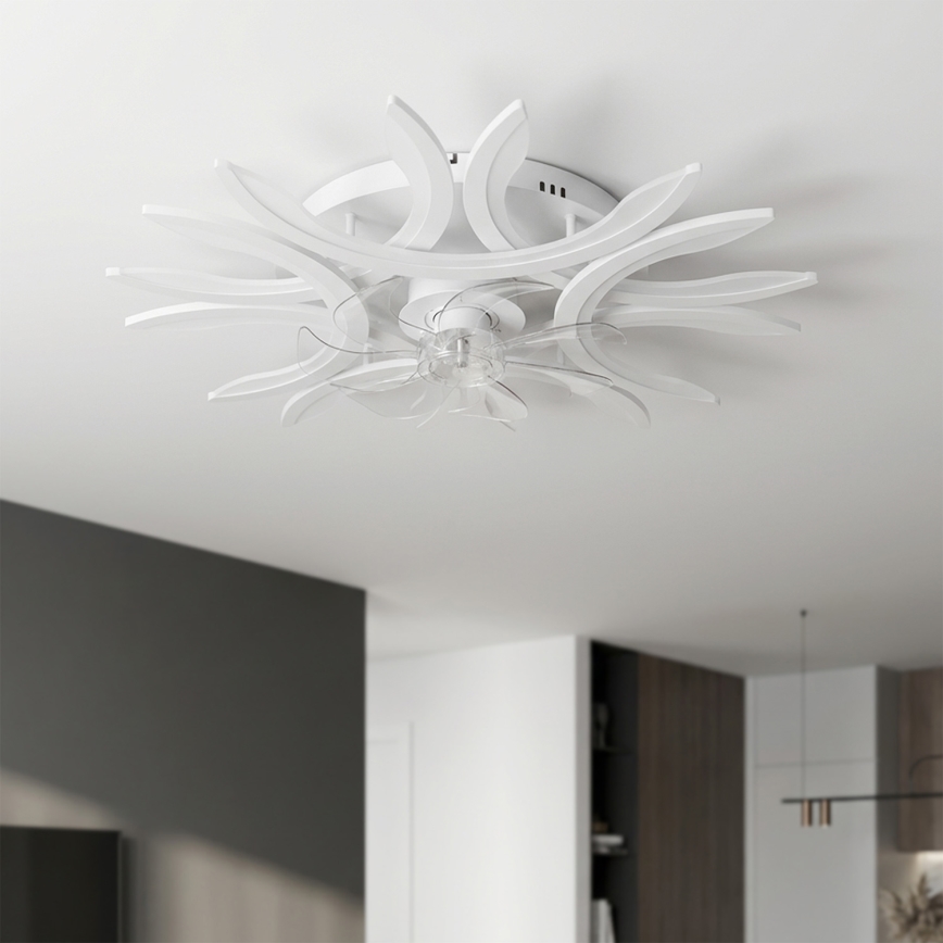 Brilagi - regulējams LED griestu ventilators LED/70W/230V Ø 76 cm balts + tālvadība