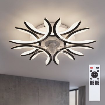 Brilagi - LED dimmējams griestu ventilators LED/70W/230V Ø 76 cm melns + tālvadības pults