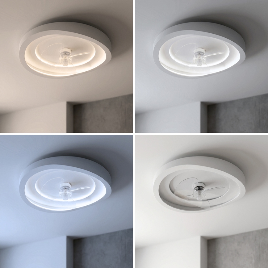 Brilagi - dimējams LED griestu ventilators LED/80W/230V diam. 50 cm balts + tālvadība