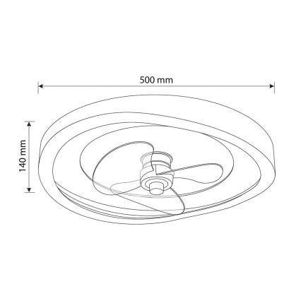 Brilagi - dimējams LED griestu ventilators LED/80W/230V diam. 50 cm balts + tālvadība