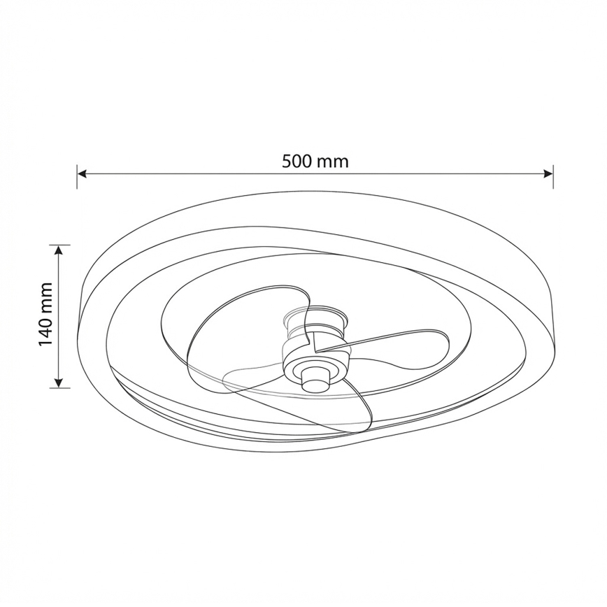 Brilagi - dimējams LED griestu ventilators LED/80W/230V diam. 50 cm balts + tālvadība