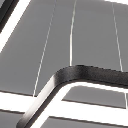 Brilagi - LED lustra ar regulējamu spilgtumu uz troses FALCON SLIM LED/78W/230V 3000-6500K 50x50 cm melna + tālvadības pults