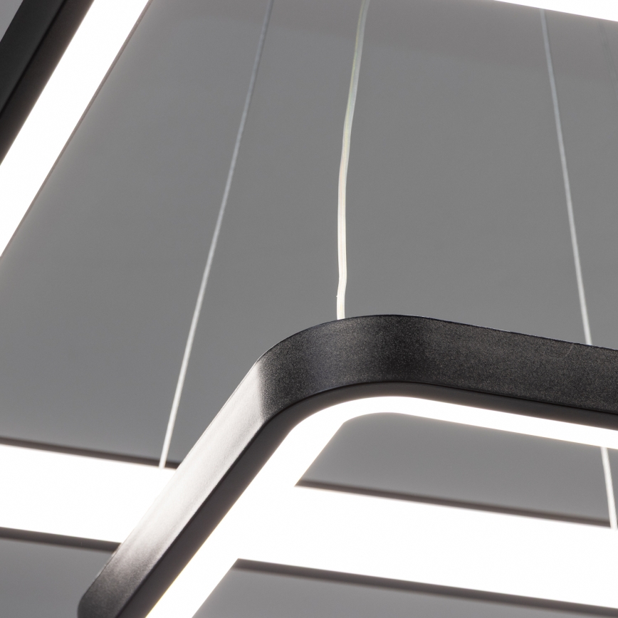 Brilagi - LED lustra ar regulējamu spilgtumu uz troses FALCON SLIM LED/78W/230V 3000-6500K 50x50 cm melna + tālvadības pults