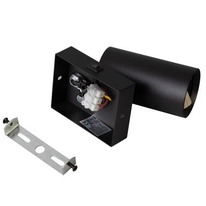 Brilagi - LED RGBW aptumšojams sienas punktveida gaismeklis SELE 1xGU10/4,8W/230V 3000K melns + tālvadības pults