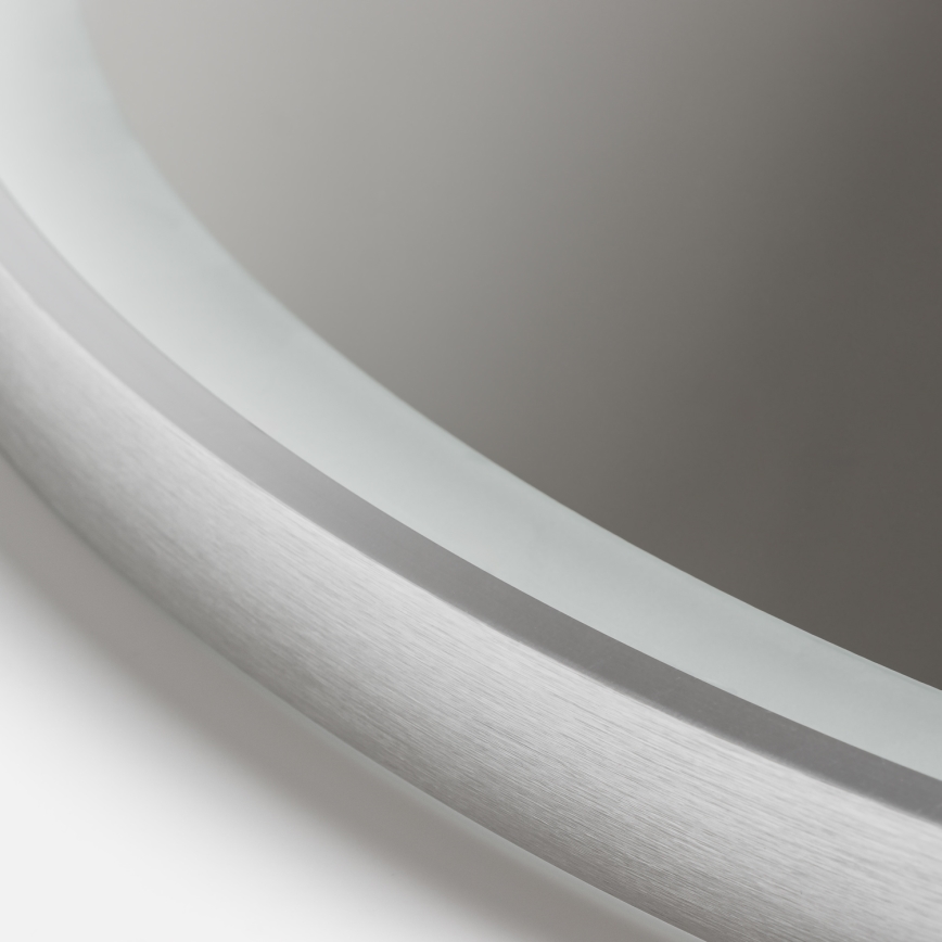 Brilagi - LED dimmējams vannasistabas apsildāms spogulis ar aizmugurējo apgaismojumu ALU PRO LED/18W/230V Ø 60 cm 3000/4000/6500K IP44 matēts hroms CRI 90