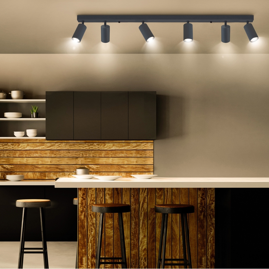 Brilagi - LED aptumšojams punktveida gaismeklis SELE 6xGU10/6,5W/230V 2700-6500K antracīts