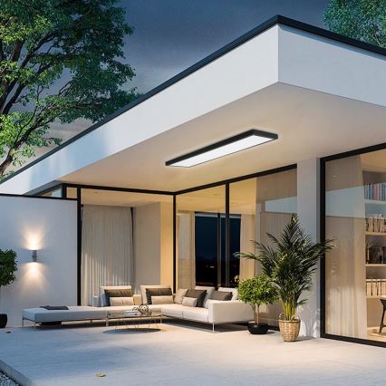 Brilagi - Dimmējams griestu lampas apgaismojums FRAME SMART LED/50W/230V 30x120 cm 3000-6000K IP44 melns + tālvadības pults