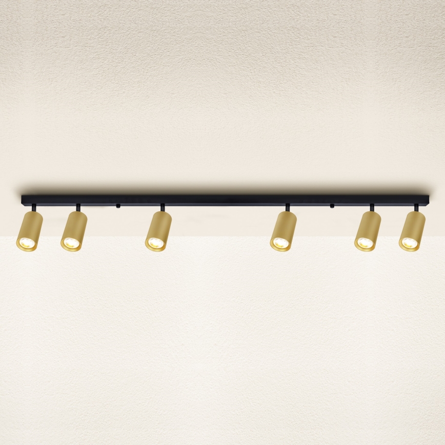 Brilagi - LED dimmējams virziena gaismeklis SELE GOLDEN 6xGU10/6,5W/230V 2700-6500K melns/zelts