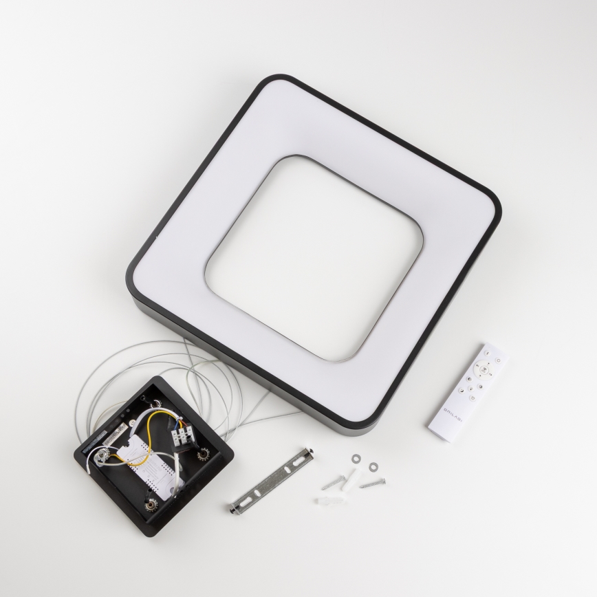 Brilagi - LED regulējama lustra uz troses FALCON II LED/80W/230V 3000-6500K 40x40 cm melna + tālvadība