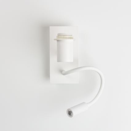 Brilagi - LED lokana sienas lampa NUBILA 1xE27/25W/230V + LED/3W balta/gaiši pelēka