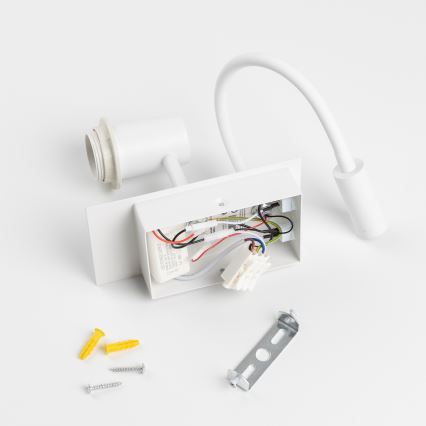 Brilagi - LED lokana sienas lampa NUBILA 1xE27/25W/230V + LED/3W balta/gaiši pelēka