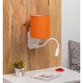 Brilagi - LED elastīga sienas lampa NUBILA 1xE27/25W/230V + LED/3W balta/oranža