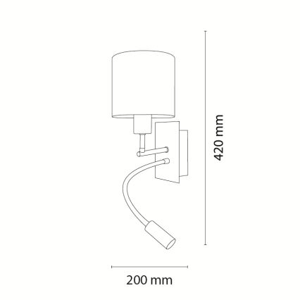 BRILAGI - LED bērnu elastīga sienas lampa BOBO 1xE27/25W/230V + LED/3W matēts hroms/balta/lācīši