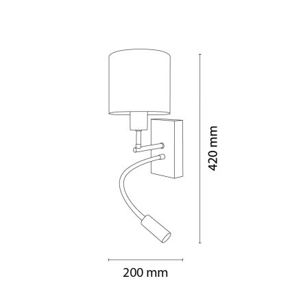 BRILAGI - LED regulējamā bērnu sienas lampa BOBO WOOD 1xE27/25W/230V + LED/3W ozols/balta/zaķīši