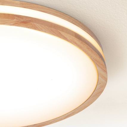 Brilagi - MOLINA LED dimmējams griestu gaismeklis, 72 W, 230 V, 3000–6500 K, ozols, Ø 78 cm, ar tālvadības pulti