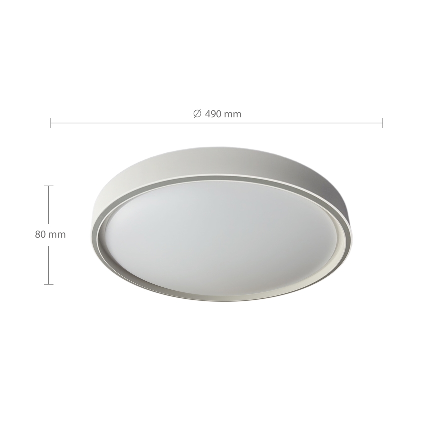 Brilagi - NANCI LED regulējams griestu gaismeklis LED/60W/230V 3000–6500K Ø 49 cm sudraba + ar tālvadības pulti