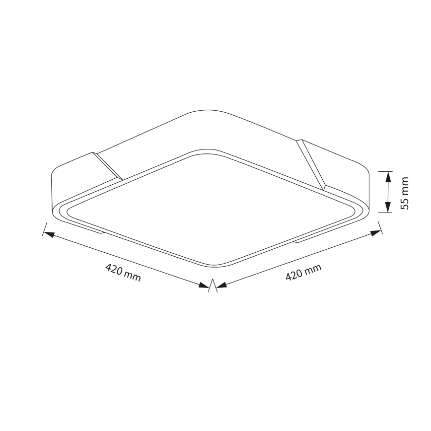 Brilagi - PILANA LED griestu gaismeklis ar regulējamu spilgtumu LED/48W/230V 3000-6500K ozols/balts 42x42 cm + tālvadības pults