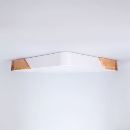 Brilagi - PILANA LED griestu gaismeklis ar regulējamu spilgtumu LED/48W/230V 3000-6500K ozols/balts 42x42 cm + tālvadības pults