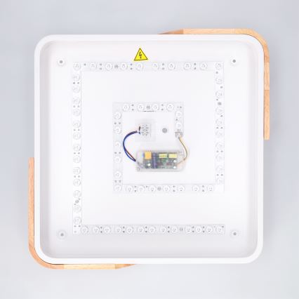 Brilagi - PILANA LED griestu gaismeklis ar regulējamu spilgtumu LED/48W/230V 3000-6500K ozols/balts 42x42 cm + tālvadības pults
