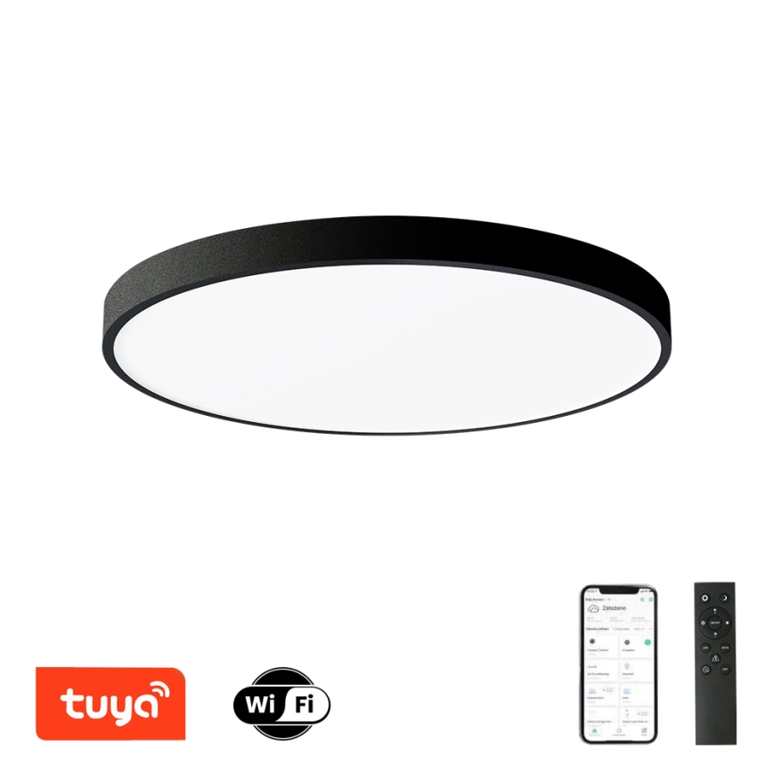 Brilagi - LED dimmējams griestu gaismeklis POOL SMART LED/100W/230V 3000-6000K Ø 80 cm Wi-Fi Tuya melns + tālvadības pults