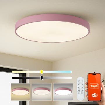 Brilagi - LED gaismeklis ar regulējamu spilgtumu POOL SMART LED/128W/230V Ø 100 cm, 3000–6000K, Wi‑Fi (Tuya) + tālvadības pults, rozā