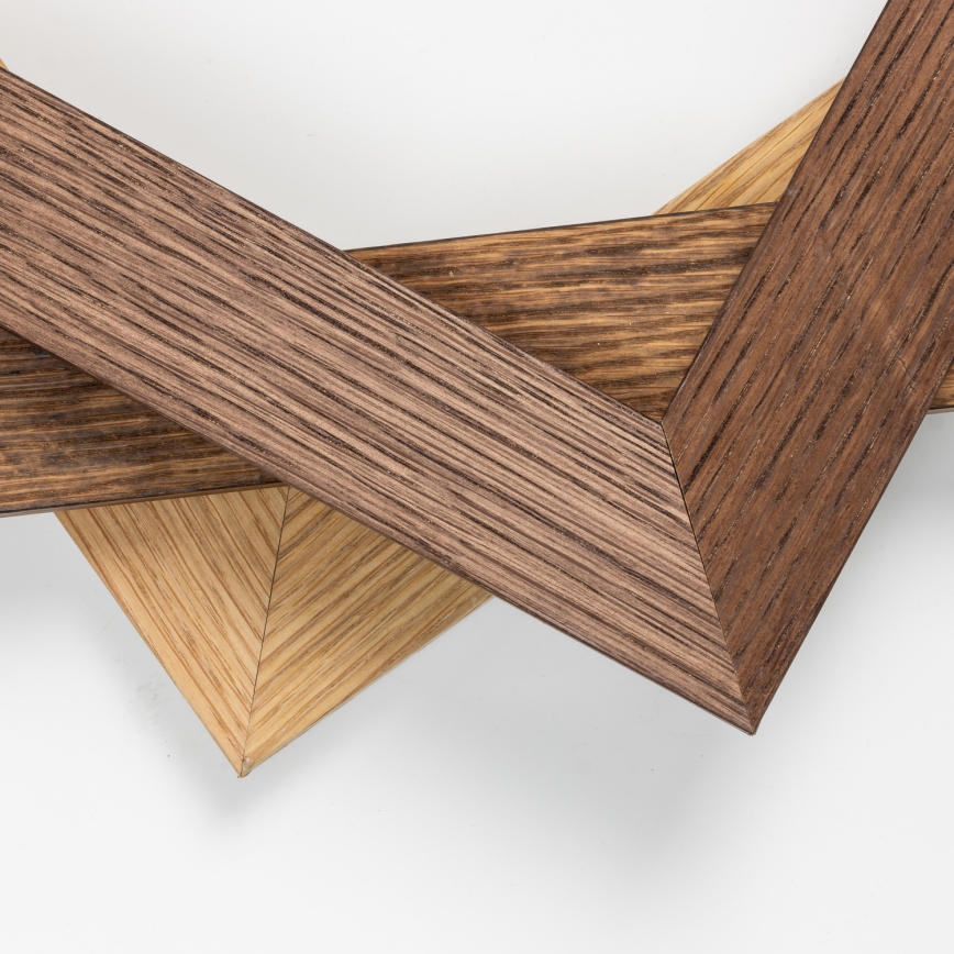 Brilagi - LED griestu gaismeklis ar regulējamu spilgtumu SLIMFRAME WOOD LED/36W/230V 49,5x49,5 cm 3000-6000K brūns + tālvadības pults