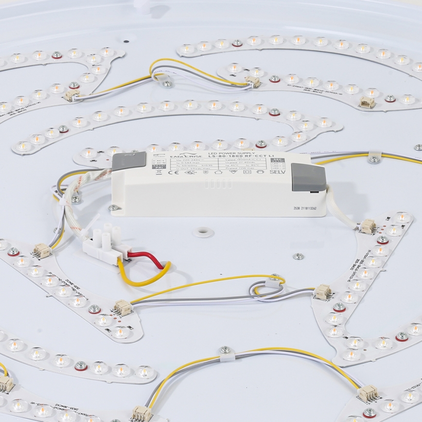 Brilagi - LED dimējama griestu lampa WOODROUND LED/70W/230V 3000-6000K Ø 80 cm koka CRI 90 + tālvadība