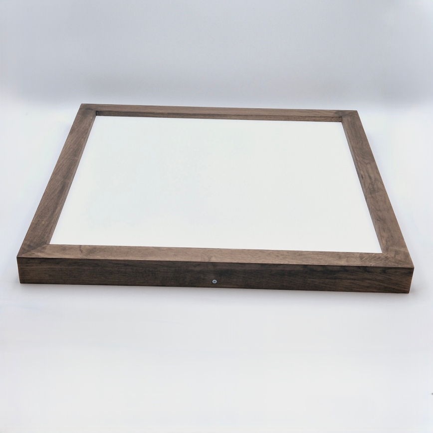 BRILAGI - LED ar regulējamu spilgtumu vannasistabas griestu gaismeklis WOODY FRAME LED/50W/230V ozols/valrieksts 60x60 cm 3000-6000K IP44 + tālvadība