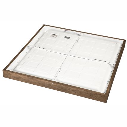 BRILAGI - LED ar regulējamu spilgtumu vannasistabas griestu gaismeklis WOODY FRAME LED/50W/230V ozols/valrieksts 60x60 cm 3000-6000K IP44 + tālvadība