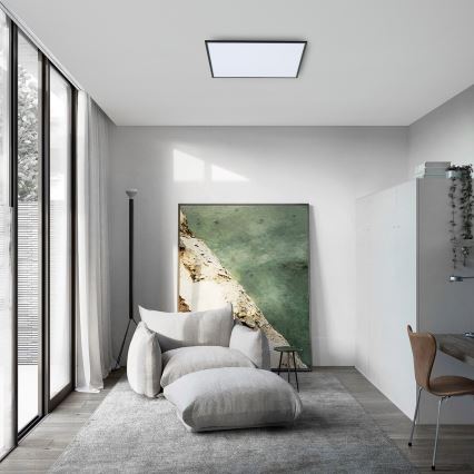 Brilagi - LED regulējams griestu gaismeklis SLIMFRAME LED/58W/230V 60x60 cm 3000-6000K melns + tālvadība