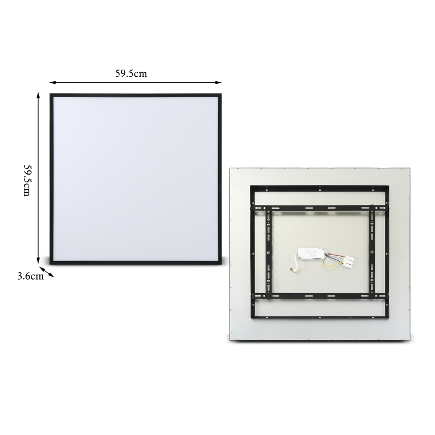 Brilagi - LED regulējams griestu gaismeklis SLIMFRAME LED/58W/230V 60x60 cm 3000-6000K melns + tālvadība
