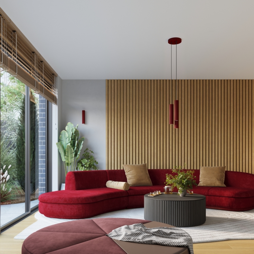 Brilagi - LED gaismeklis CRESTO 2xGU10/10W/230V vīnsarkans