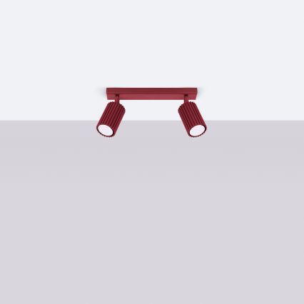 Brilagi - LED gaismeklis CRESTO 2xGU10/10W/230V vīnsarkans