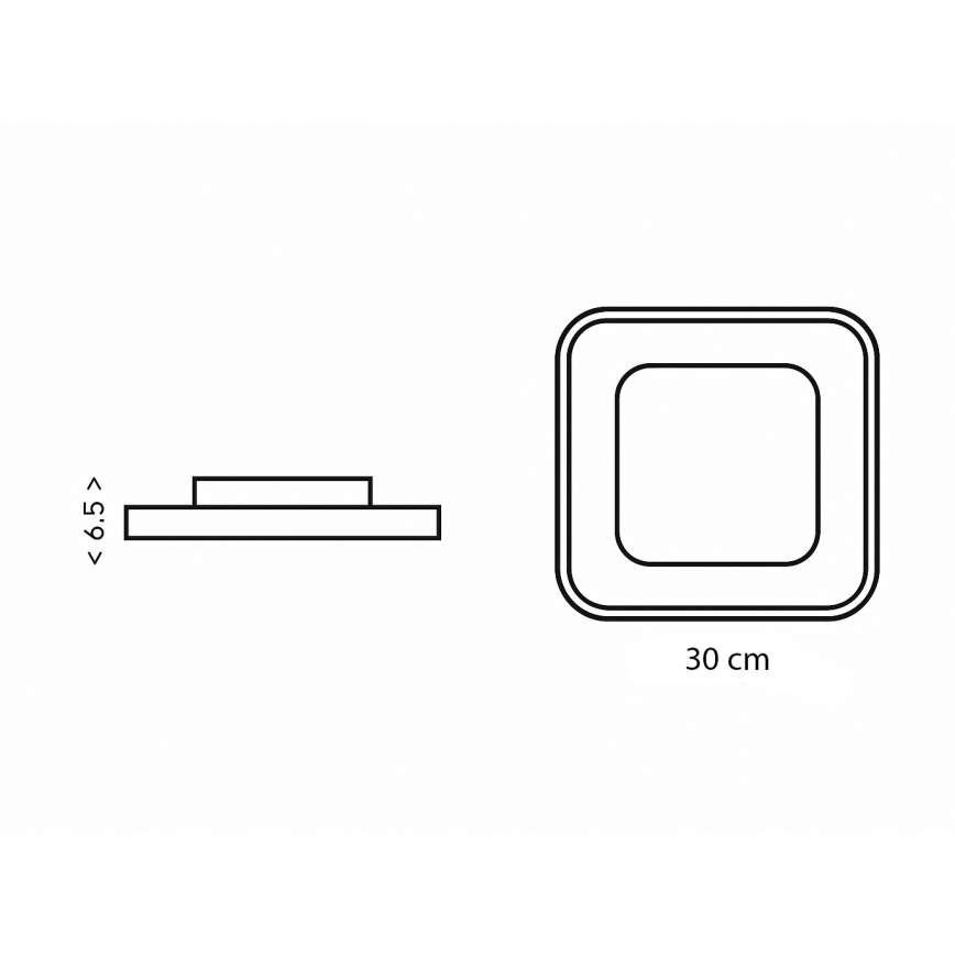 Brilagi - aptumšojams LED griestu gaismeklis TRIVARO LED/65W/230V 3000-6000K 30x30 cm + tālvadība