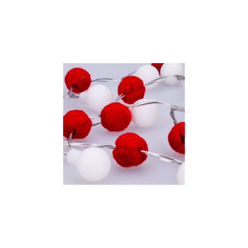 Brilagi - LED  gaismu virtene 20xLED/2xAA 1,8m silta balta